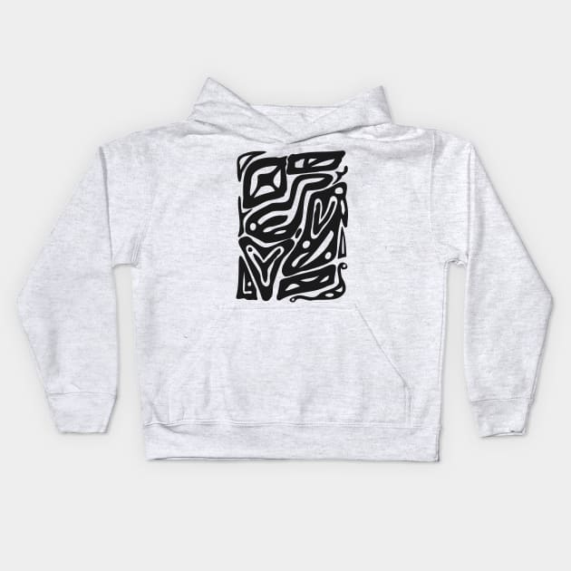 Abstract madness - riddle Kids Hoodie by Y.K.